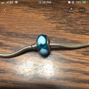 Blue hearts pandora charm